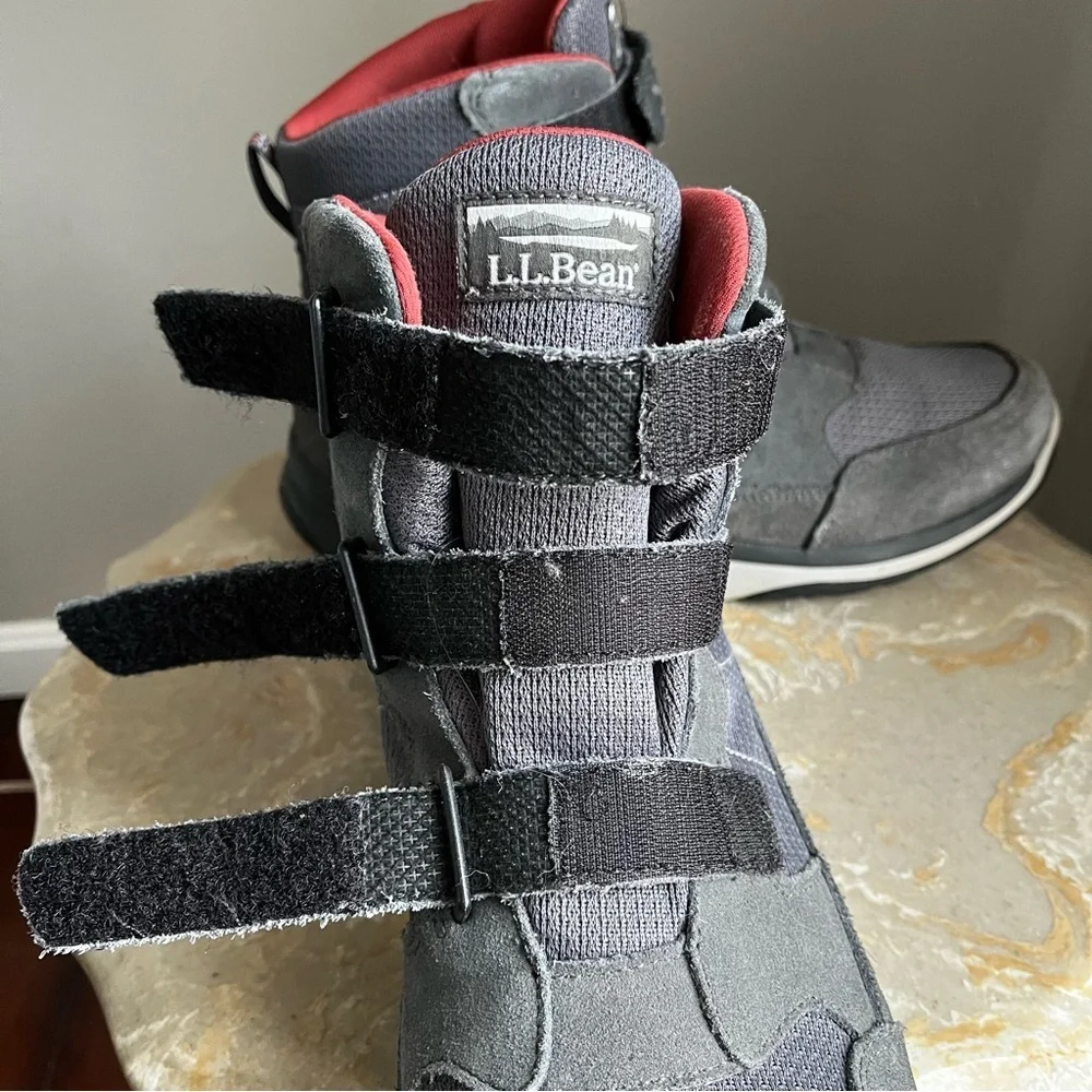 L.L. Bean Men’s 11.5 Gray Suede Tek 2.5 PrimaLoft Waterproof High Top Boots